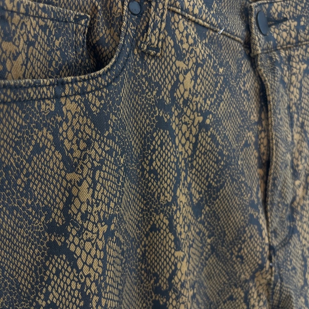 ANA High Rise Skinny Jeans 18 Womens Snake Print Brown Black Chic - Picture 3 of 9